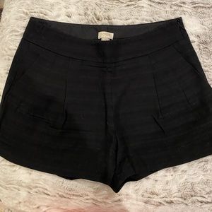 JCREW size 2 black linen shorts
